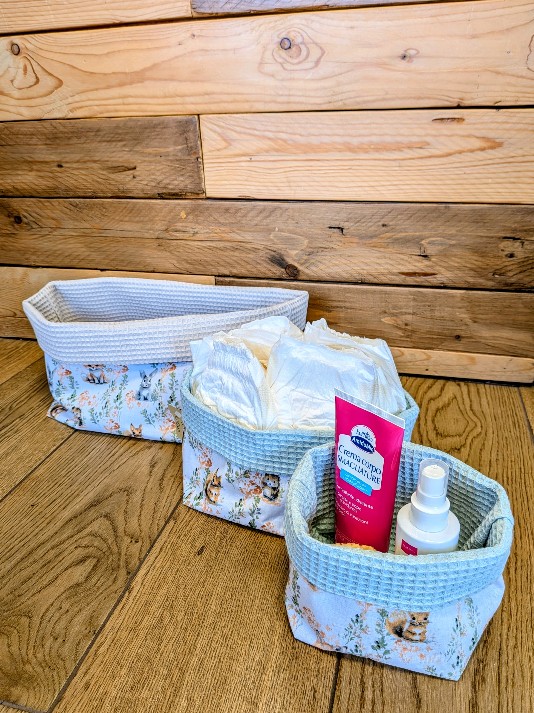 Cestini in cotone fatti a mano