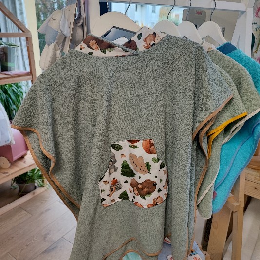 Poncho in spugna di cotone